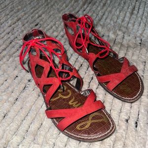 Sam Edelman Womens Gemma Gladiator sandals in Havana Red size 8